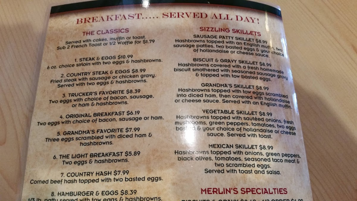 Menu Merlin's Family Restaurant-6